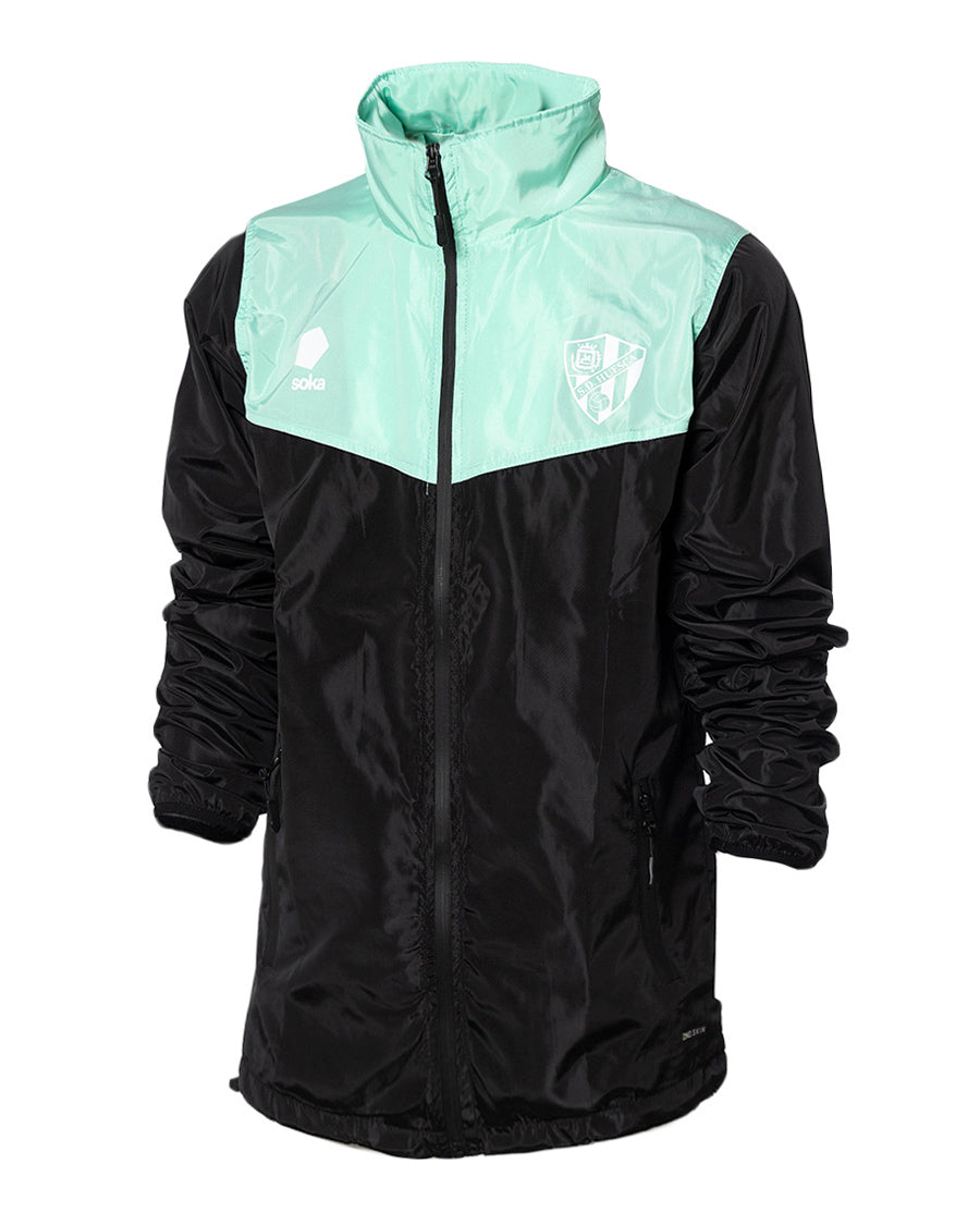 Kids SD Huesca Training Raincoat 2023 2024 Mint Black White