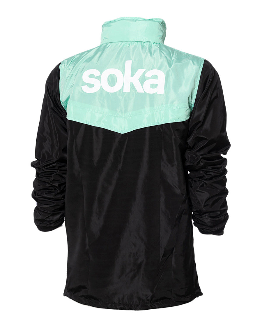 Kids SD Huesca Training Raincoat 2023 2024 Mint Black White
