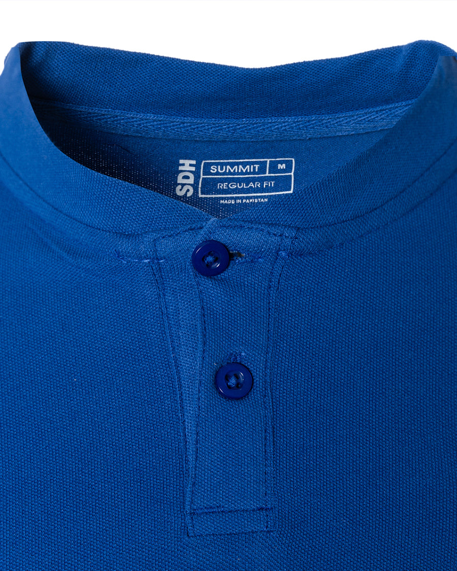 Kids SD Huesca Fanswear Polo Shirt 2023 2024 Blue Black