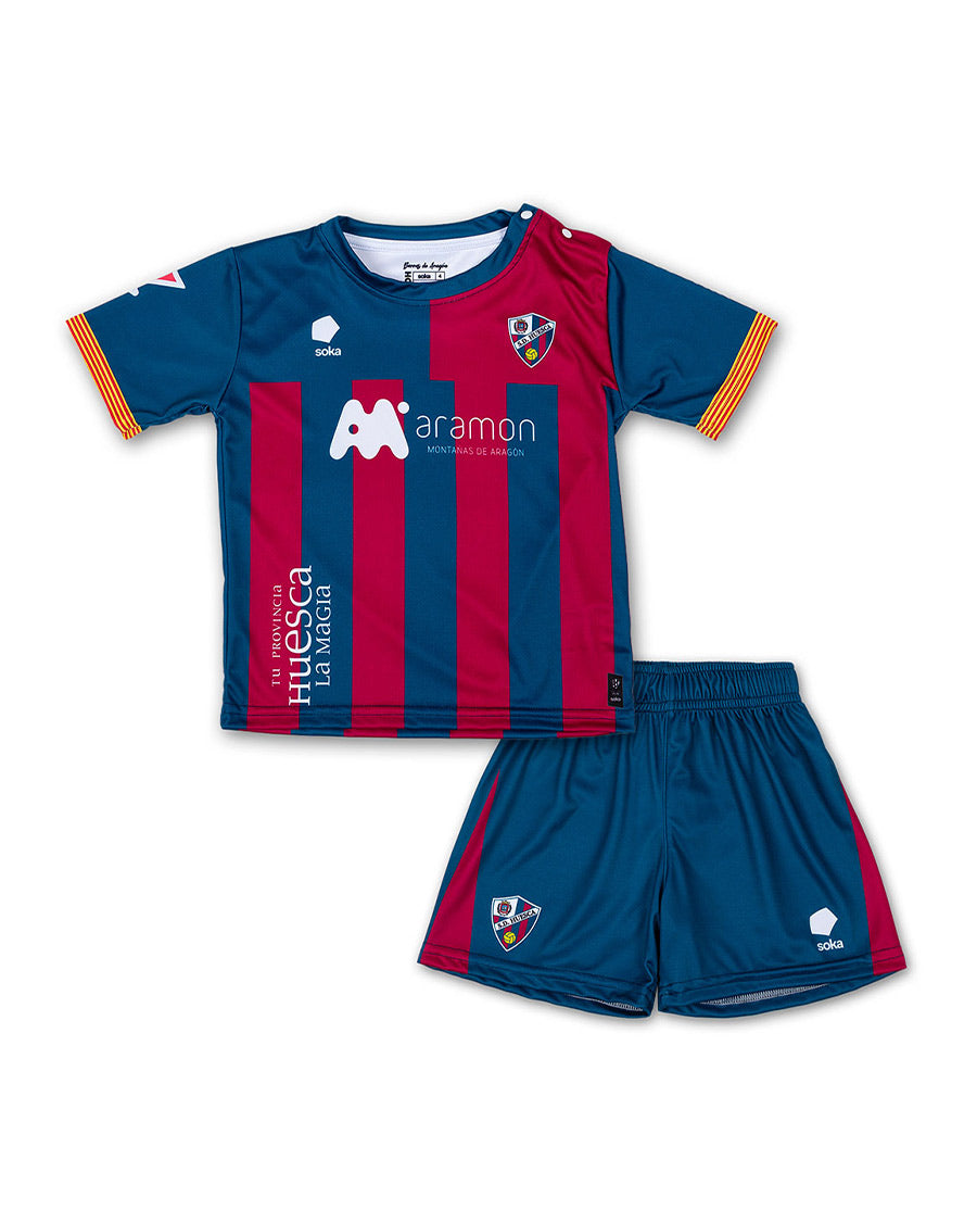 Conjunto SD Huesca Primera Equipación Bebé 2025-2026