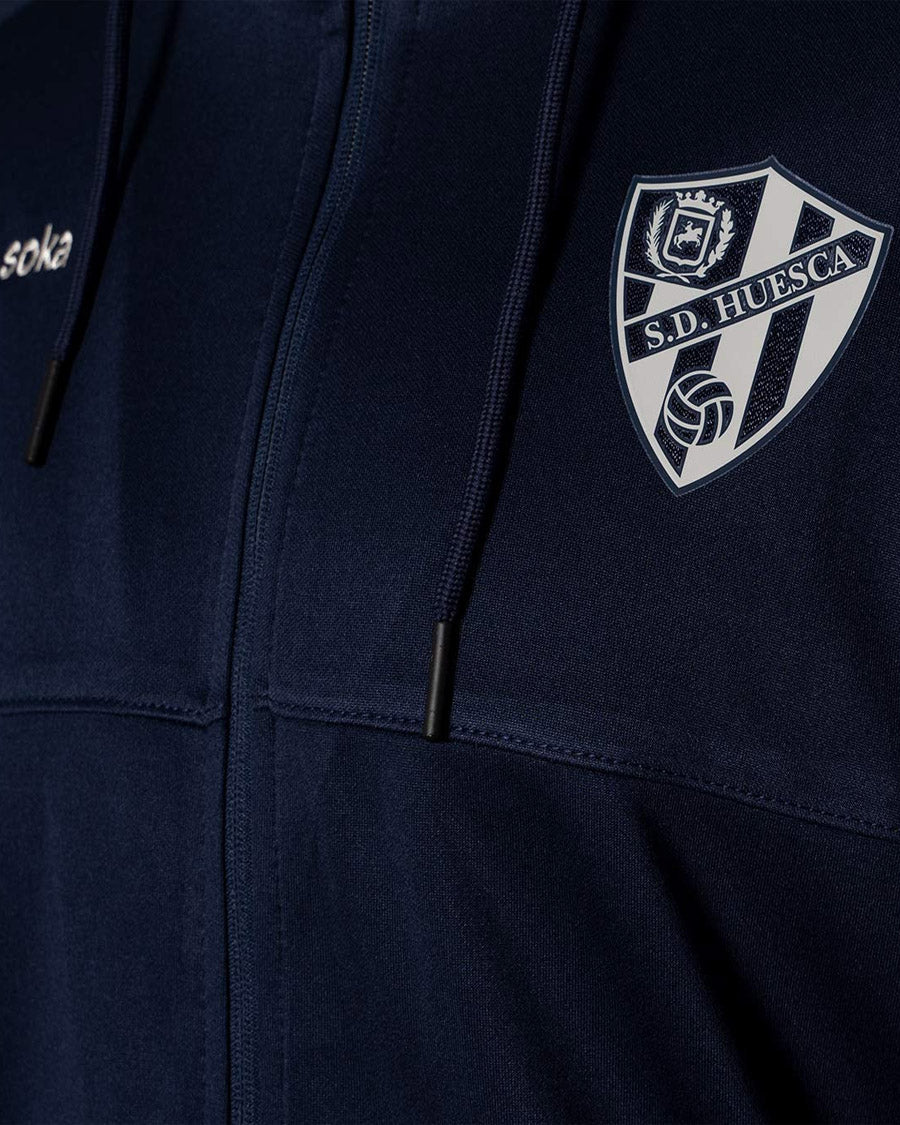 Chaqueta SD Huesca Fanswear 2023-2024 Navy Grey