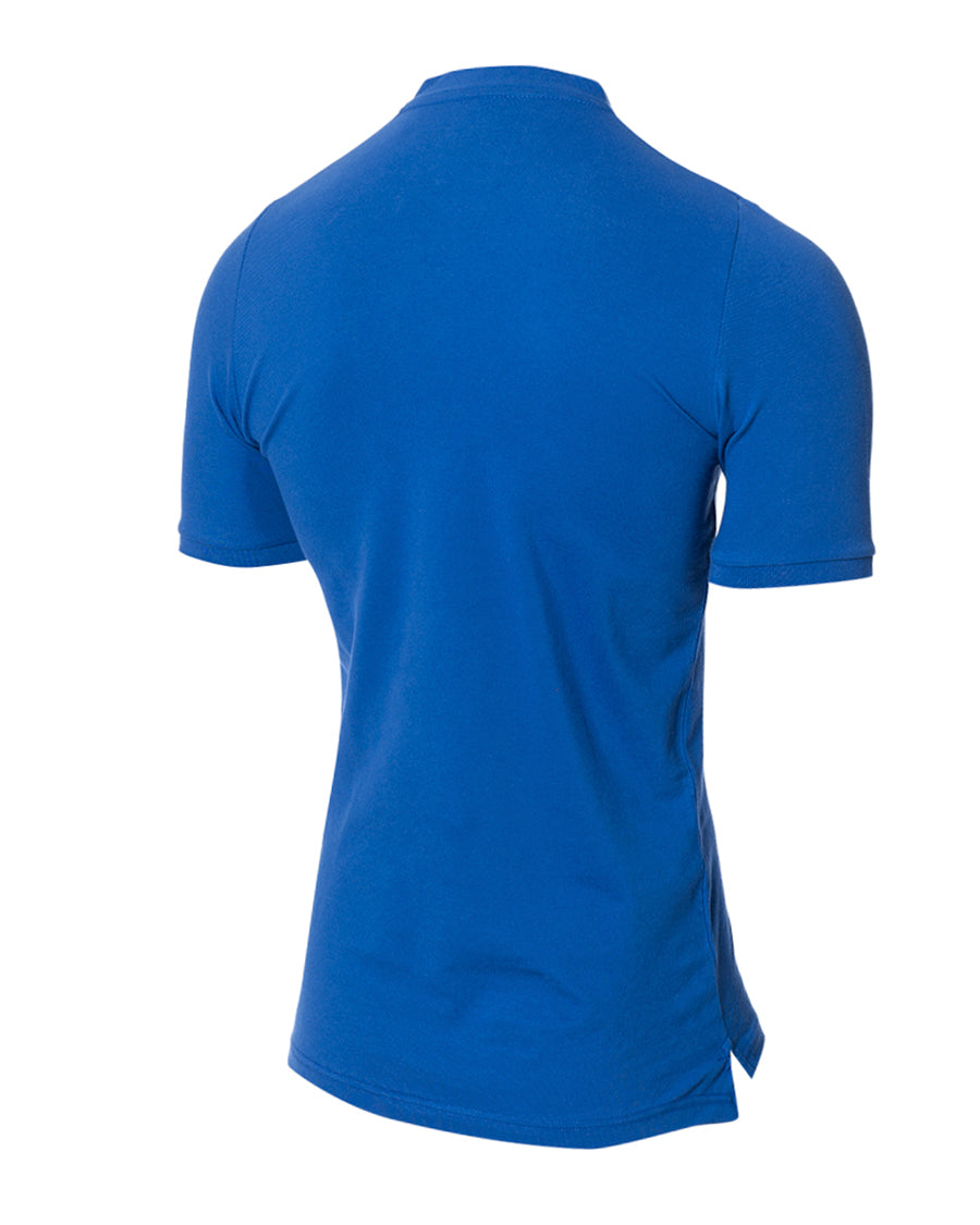 Kids SD Huesca Fanswear Polo Shirt 2023 2024 Blue Black