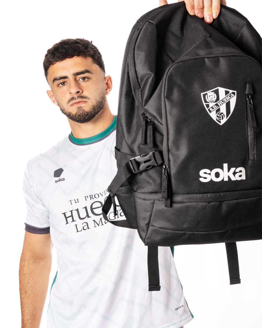 SD Huesca Fanswear Backpack 2023 2024 Black White