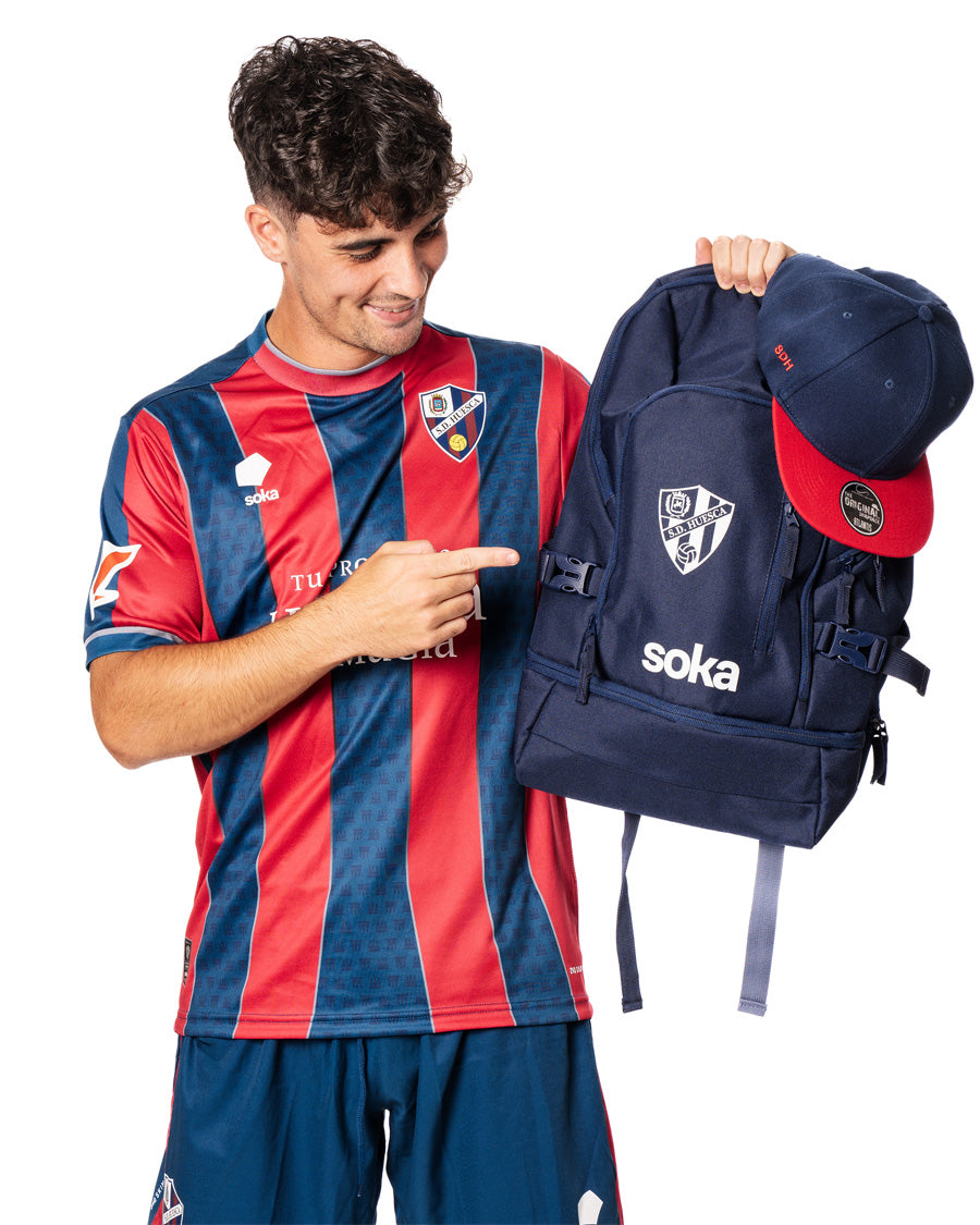 SD Huesca Fanswear Backpack 2023 2024 Navy White