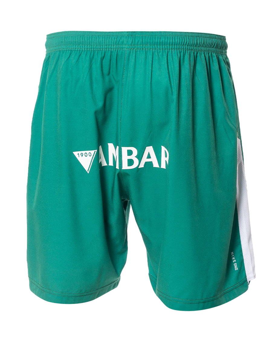 Kids SD Huesca Third Kit Shorts 2023 2024 Green Dark Green White