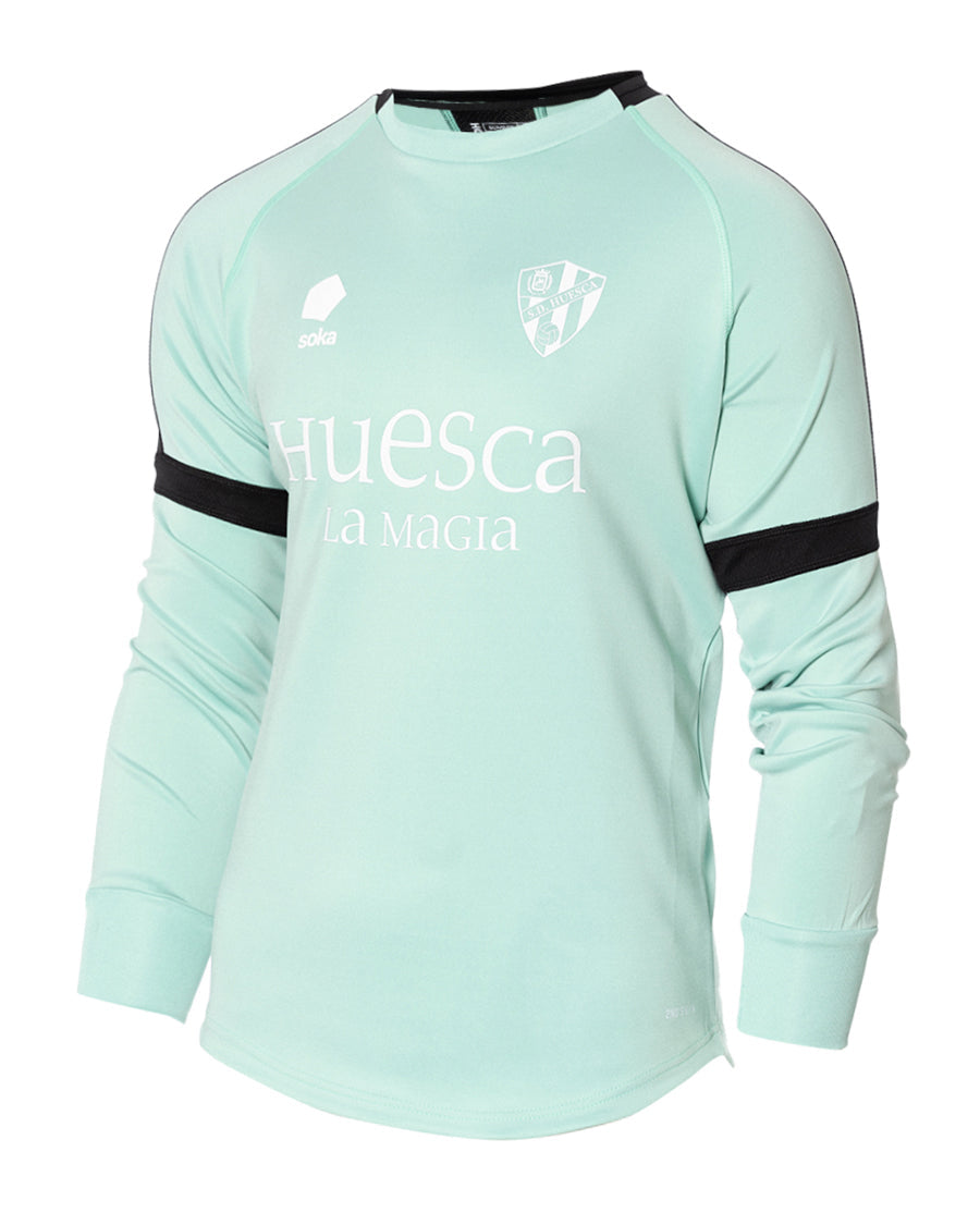 SD Huesca Training Sweatshirt 2023 2024 Mint Black White